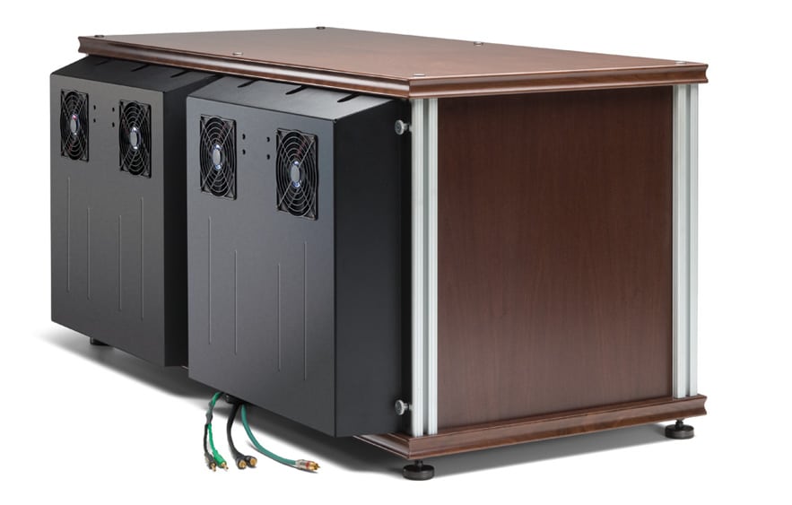 Barcelona cabinet with several custom features such as a refrigerator, trash bins and adjustable shelves